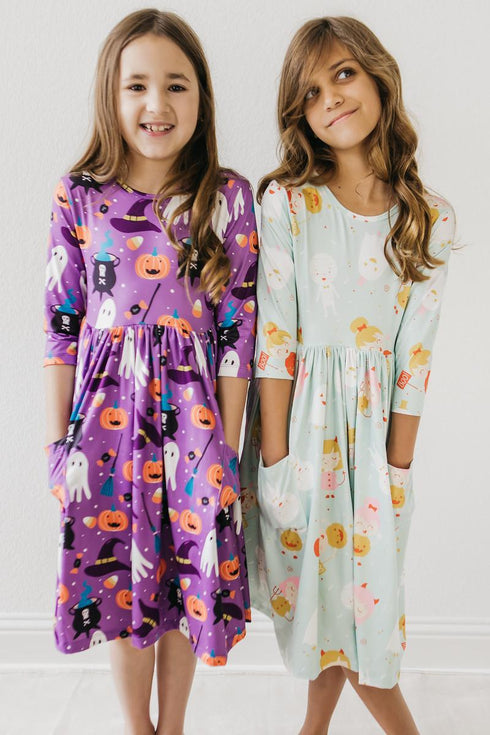 no-tricks-just-treats-3-4-sleeve-pocket-twirl-dress Mila & Rose - Sophia's Style-8